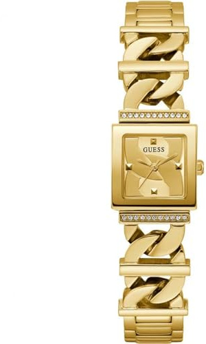 Guess Women's 20.8mm Watch - Gold Tone G-Link Champagne Dial Gold Tone Case