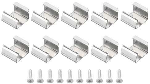 PATIKIL Clip per Strisce LED, per Cavi Luminosi RGB Neon 9,5-12mm, 40pz | Supporti di Montaggio in Acciaio Inossidabile con Viti