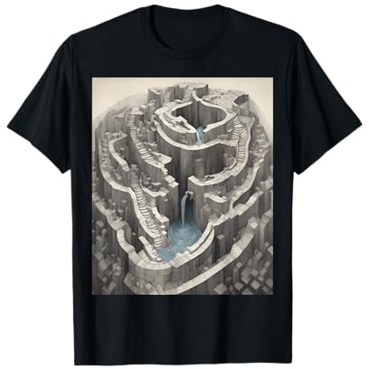 Infinite Waterfall Escher Illusion T-Shirt