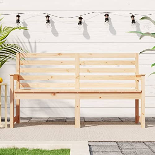 INLIFE Gartenbank 159,5x48x91,5 cm Massivholz Kiefer,18,55 KG,824067