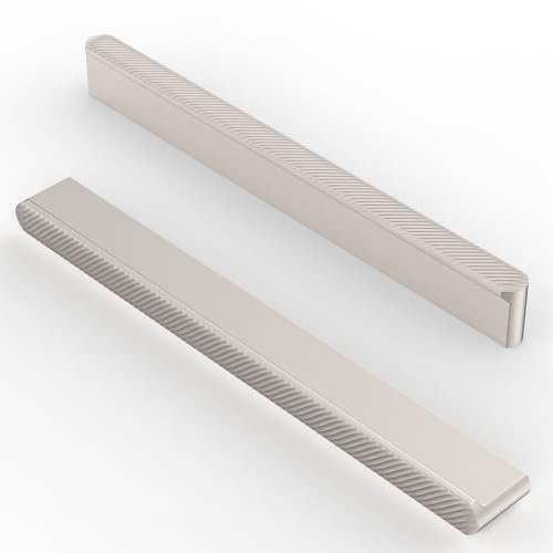 FURNIWARE 10 Stück Möbelgriff Schnitzvorgang Schrankgriffe 160mm Lochabstand Küchengriffe Gebürstetes Nickel Schubladengriffe Möbelgriffe Griffe Küche Küchenschränke Griffe