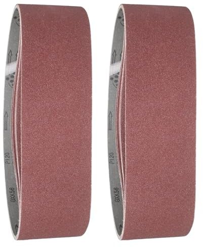 FEIHU 6 Stück Schleifbänder 100x915mm Körnung 120 für Geeignet Metall-Holz-Polierband Maschinen,zum Schleifen, Feilen, Schärfen und Entrosten