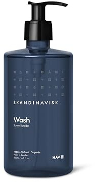 Skandinavisk HAV hand- och kroppstvätt, salt sprayvatten (gjutjärn) och havsgräs, hagtorn och strandros. 500 ml