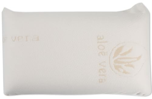 various-Almohada viscoelástica,núcleo 100% Viscoelástico, Tejido de Aloe Vera, Funda con Cremallera,Anticácaros, Anti bacterias, Termorregulable y Ergonómica. Libera la presión Cervical (Visco Viaje)
