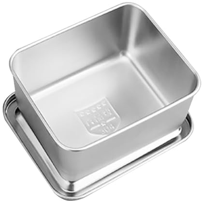 Amosfun Stainless Steel Sample Box with Lid 5.3Oz Airtight Metal Food Storage Container for School Canteen Kitchen and Laboratory Use