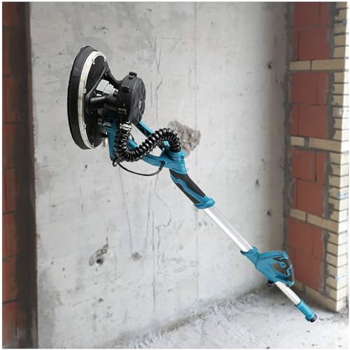 HSWOYEA Ponceuse de Plafond Automatique à Vide, Ponceuse Murale pour Murs Peints, polisseuse pour cloisons sèches à Long Manche, télescopique 130 cm-200 cm, Ponceuse pour cloisons sèches