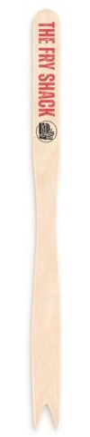 5.5 Custom Wooden French Fry Fork – Personalized Full-Color Printed Picks for Stylish Fry and Appetizer Presentation – Ideal for Fries, Finger Foods, and Stylish Table Settings - 50 pack