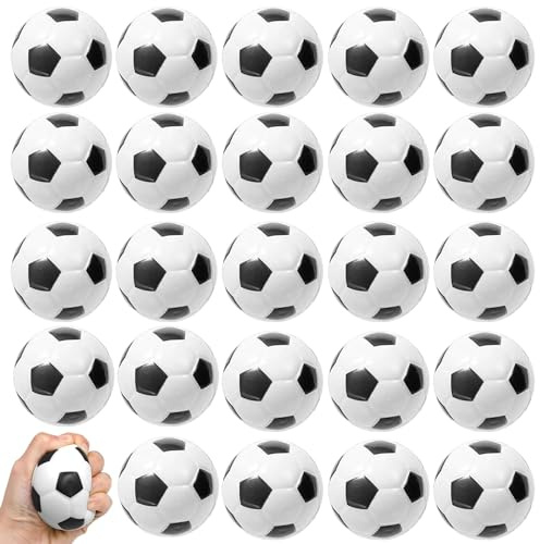 24 Stück Mini Sportbälle,4CM Antistressball,Mini Fußball,Mini Schaum Stressabbau Bälle,Schaumstoffbälle,Stressabbau Spielzeug,Anti Stress Spielzeug Bälle,Fußball Stressbälle für Kinder Erwachsener