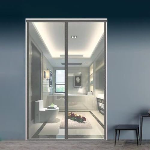 Thermo Vorhang Magnetisch Transparent Isolierend PVC Türvorhang Thermovorhang Magnetisch Thermovorhang für Terrasse/Balkon Kälteschutz