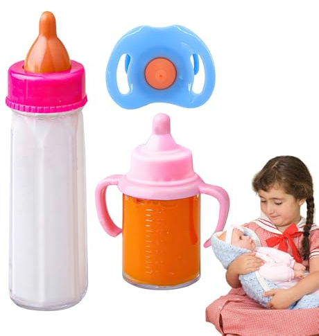 Babyflasche Für Puppen, Rollenspiel Schnuller & Spielzeug, Multifunktionelles Fütterungsspielzeug Mit Verschwindender Milch- Und Saftflasche Für Kinder Ab 3 Jahren
