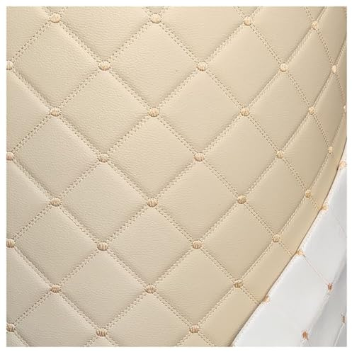 160cm ×100cm Polipiel Sintética Acolchada Por Metros Tejido Acolchado De Piel Cojines O Forrar Objetos Para Cojines De Coche (Color: Negro (línea Roja))(Beige,1.6x1m)