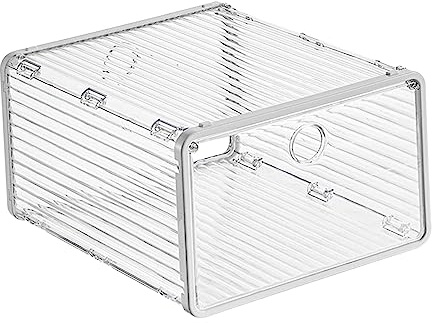 Scatola di immagazzinaggio di scarpe Vetrina Organizzatore di scarpe Contenitore trasparente Scarpiera per armadio, Bianco