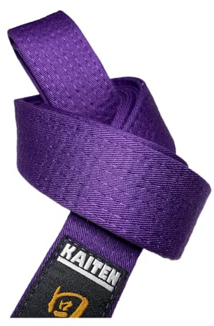 KAITEN Kampfsport Gürtel Violett - Baumwolle, Länge 230-350 cm, 4 cm Breit - Budogürtel Kinder, Erwachsene - Violettgurt Farbgurt Training Karategurt