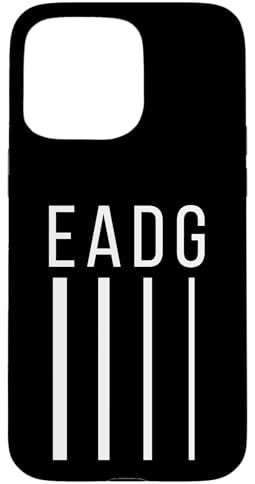EADG Guitare Basse 4 Cordes Blanc Coque pour iPhone 15 Pro Max