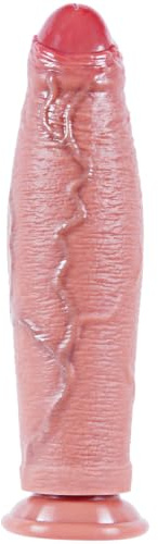 Godemiché réaliste de 26 cm avec prépuce, godemiché anal non circoncis de 6 cm d'épaisseur, ventouse large, silicone double densité, stimulateur du point G et anal, sextoy extra large pour adultes