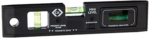 C.K T3482 210mm Pocket Spirit Level, Black