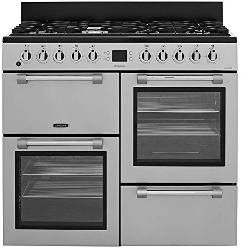 Leisure CK100F232 Gas Cooker A Silver – Oven and Stoves (Stove, Silver, Fan, Front, Electronic, LED)