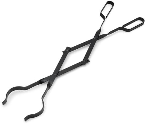 Onlyfire Pinze per Caminetti,Outdoor Camino per Falò e Stufe, Lunghe 66 cm,Tronchesi, Nero