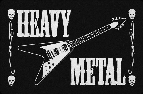 Empire Merchandising 623171 Heavy Metal – Felpudo, tamaño 60 x 40 cm, Polipropileno