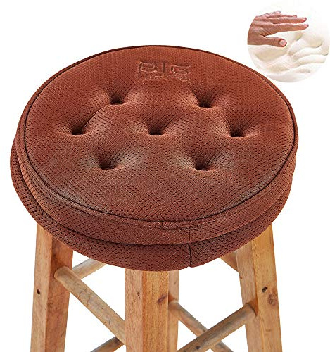 Big Hippo 30cm Sitzkissen rund Memory Schaum runde Stuhlkissen Komfort Sitzauflage für Hüfte, Steißbein Barhocker Sitzkisen Sitzpolster Sitz Auflage Passt zuhause, Autositz, Bürostuhl & Alle Stühle
