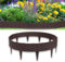 Froadp 100cm Imitación de Ratán Delimitadores de Bordes para Jardín, Borduras de Cama Flexible de Plástico, Bendable Vallas de Césped para Parterres, Empalizadas Bordillos (10 Piezas, Marrón)