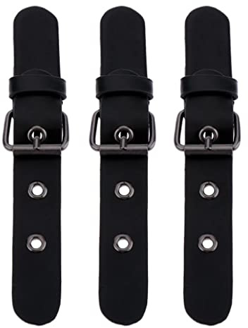 Perfeclan PU Leder Knebelknopf mit Löchern für Mantel Jacken Duffle Befestigungen, Schwarz