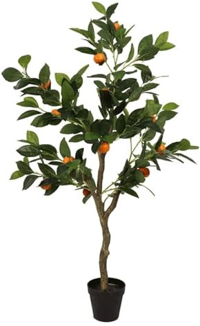 RUTAVM Kunstbaum Künstliche Pflanzen Künstlicher Orangenbaum im Topf, 120 cm, künstlicher Baum, Simulationspflanze, Orangenbaum for Zuhause, Büro, Kunstbaum, künstliche Pflanze Kunstpflanze
