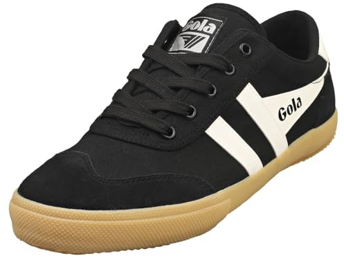Gola Badminton, Scarpe da Ginnastica Uomo, Nero/Bianco Sporco/Gomma, 45 EU