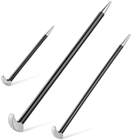 Juwaacoo Stemmeisen-Set mit Rollkopf, Mechanisches Hebeleisen für Damenfuß, Auto-Hebeleisen, Fersenhebel 6, 12, 16, 3 Stück, Langlebig, Einfach zu Bedienen