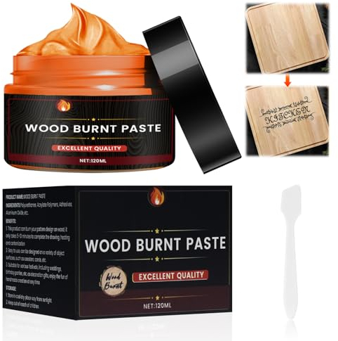 Horuili® Pasta combustibile, gel per la combustione del legno, 120 ml di pasta per la combustione facile da applicare, pasta per la combustione del legno, per legno, carta, pelle e tessuto