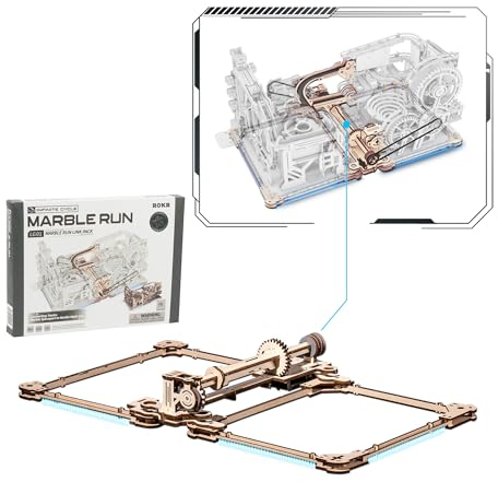 ROKR Kugelbahnen Verbindungskomponenten-Kits für Marble Night City LGA01 und Marble Spaceport LGC01, Murmelbahn-Verbindungspaket, Marble Run Link Pack LG01