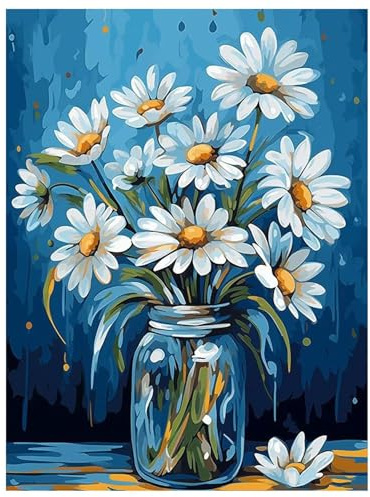 Mafenr Art Blumen Diamond Painting Erwachsene, Blumen Diamant Painting, Diamant Painting Bilder für Geschenke und Familie Décor (30x40 cm)