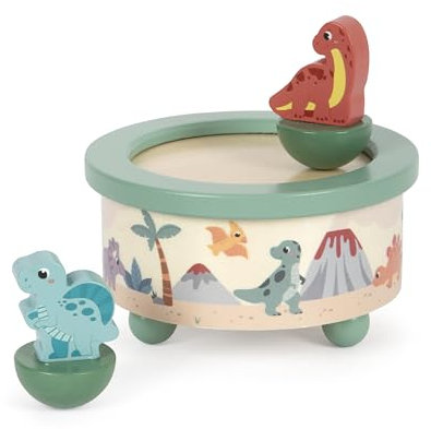 small foot Speldosa Dino, klassisk speldosa tillverkad av FSC® 100% certifierat trä, från 3 år, 12628