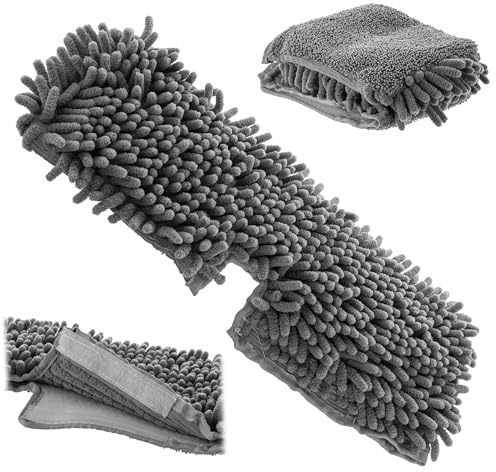 KADAX Serpillère de rechange en microfibre chenille (deux côtés) pour balai à franges
