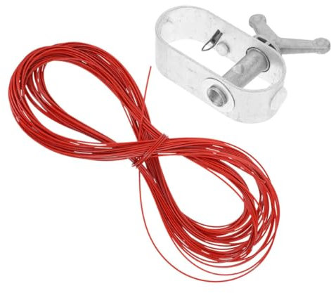 MOBUTOFU Pool Cover Cable Winch Aluminum Cable Tightener for above Ground Swimming Pools 130ft (40m) Steel Wire Winch Set for Winter Safety Outdoor Use