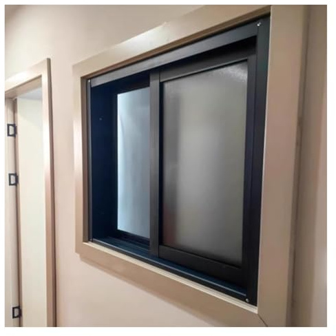 Schiebefenster Horizontale Schiebefenster für Schuppen, Oberlicht-Schiebefenster mit transparentem gehärtetem Glas für Hühnerstall im Innen- und Außenbereich, mit Schiebegitter(WxH 41x20in/103x50cm)
