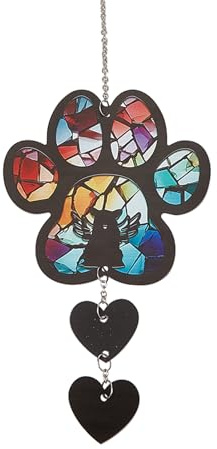NICENEEDED Pet Memorial Suncatcher, Personalized Pet Memorial Suncatcher Loss Of Dog Sympathy Ornament, Dog Remembrance Ornament Christmas Unique Ornament