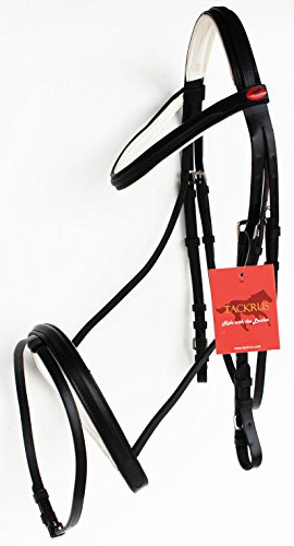 CHALLENGER Horse English Padded Leather Pony Riding Jumping Adjustable Bridle 803461WHP