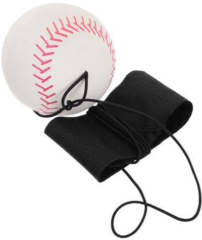 HEALSOPTHY Handgelenk Ball mit Rückhol Schnur Kleiner Elastischer Baseball für Fitness und Hand Augen Koordination Leichter Trainingsball für Handgelenk Stärkung und Vielseitiges Workout