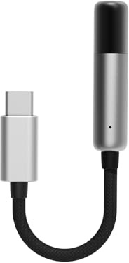 SHANLING UA Mini tragbarer DAC-Kopfhörerverstärker, verbesserter USB-C-DAC mit LED-Licht, Audiokabel, hohe Auflösung, 3,5-mm-Buchse auf Typ-C-Stecker, für Smartphones/PC/Laptops/Player (schwarz)