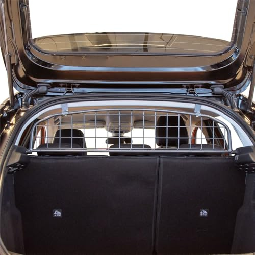 Travall Hundegitter für Opel Corsa (2019-) Fahrzeugspezifisches Hundegitter, Kofferraumschutz für Hundetransport, Gepäckschutz, Robustes Stahlnetz Auto Hundesperre