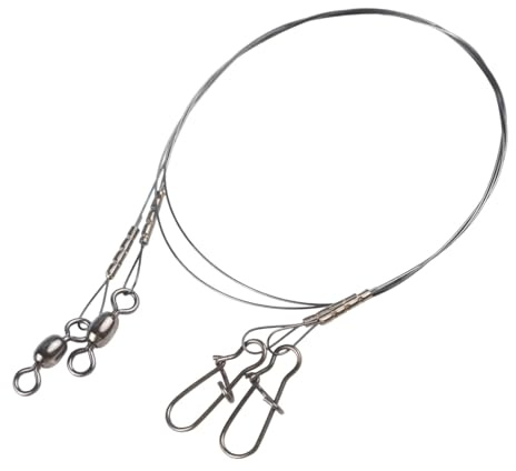 Gettimore Ti - Línea de alambre de pesca con giro y cierre de doble bloqueo, 30 cm, 14 kg/35 cm, 18 kg, antibobinado, baja fricción para peces depredadores, pin de acero inoxidable, paquete de 2