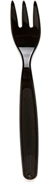 Harfield 17cm Polycarbonate Plastic Fork Black (Pack of 10)