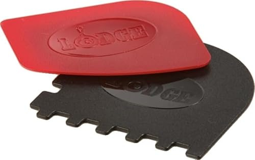 Lodge SCRAPERCOMBO Grill Scraper, 2 Count, Red/Black