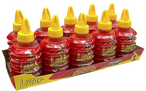 Lucas Gusano, Chamoy Flavor Hot Liquid Candy, 1.27oz, 10-Count