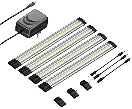 parlat LED Unterbau-Leuchte SIRIS flach 30cm je 370lm weiß 4er Set