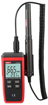 UNI-T UT333S Digitaler Temperatur- und Feuchtigkeitsmesser mit Bluetooth, -10 °C bis 60 °C, 0% RH-100% RH