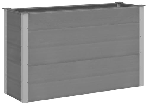 vidaXL Garten Hochbeet Pflanzkasten Blumenkasten Gemüsebeet Pflanzkübel Blumenkübel Frühbeet Gartenbeet Pflanzbeet WPC 150x50x91cm Grau