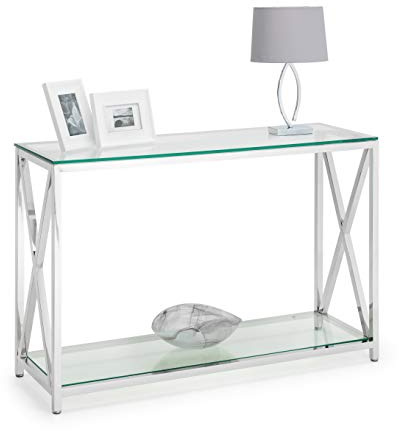 Julian Bowen Miami Konsolentisch, Chrom und Glas