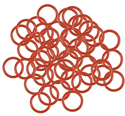 sourcing map 50 Stück O Ringe 9mmx7mmx1mm Dichtungsringe Rund Gummi Dichtung O Ring Seals Unterlegscheibe für Wasserhahn Spülventile Waschbecken Duschablauf Hydraulik Rohrschlauch